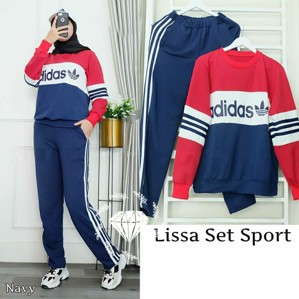 B0910 Set Sport Lissa (Lihat Celana) Ma baju setelan stelan terbaru murah wanita cewe kekinian set