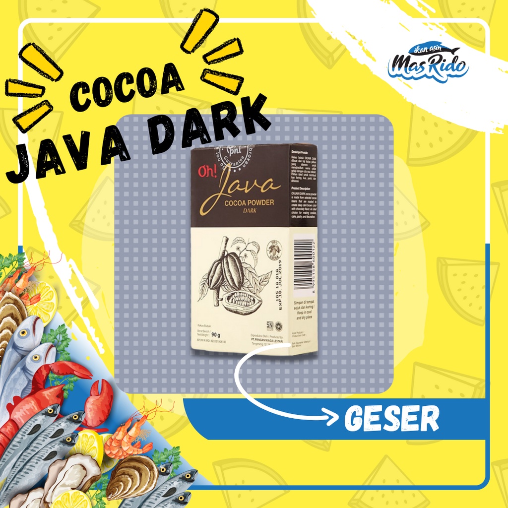 

Java Cocoa Dark Powder Premium Kakao Bubuk Keto Friendly 90Gram