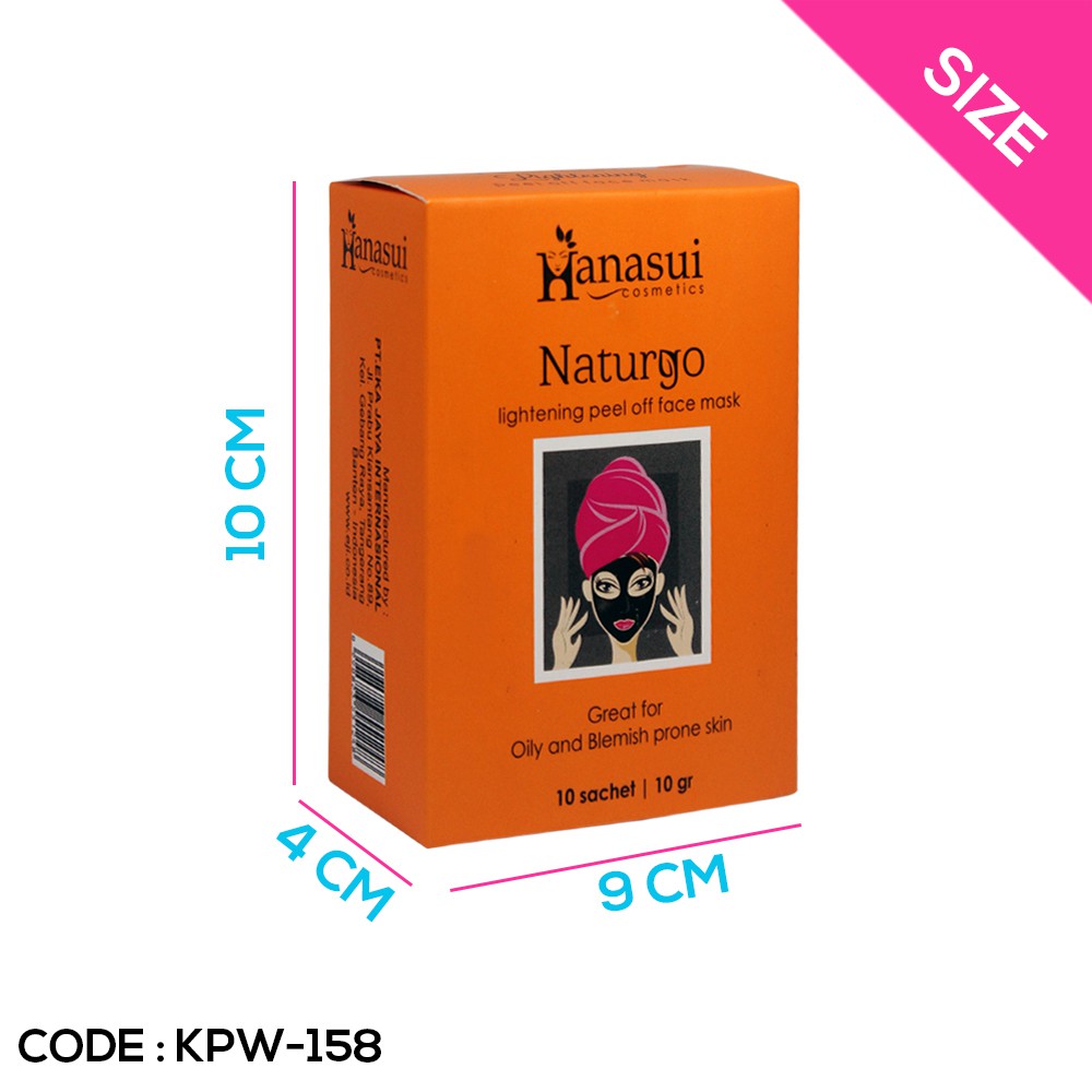 Masker Hanasui Perawatan Kecantikan Wajah Alami Naturgo Pembersih Pori Pori Besar Mencerahkan Kulit Muka