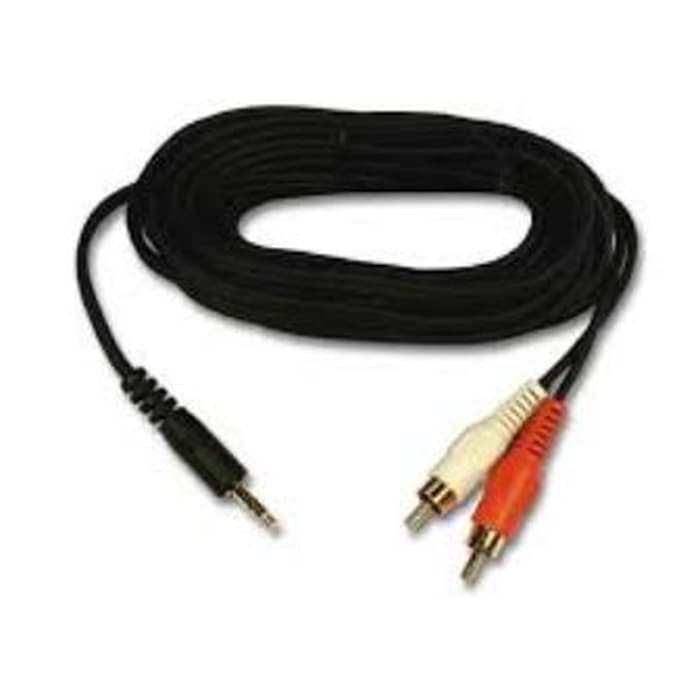 Kabel RCA 3,5mm Merah Putih - Untuk Speaker Aktif