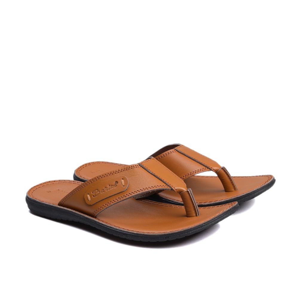 Sandal Pria Full Kulit asli 100% - Sendal Japit Barlin Original - SM02