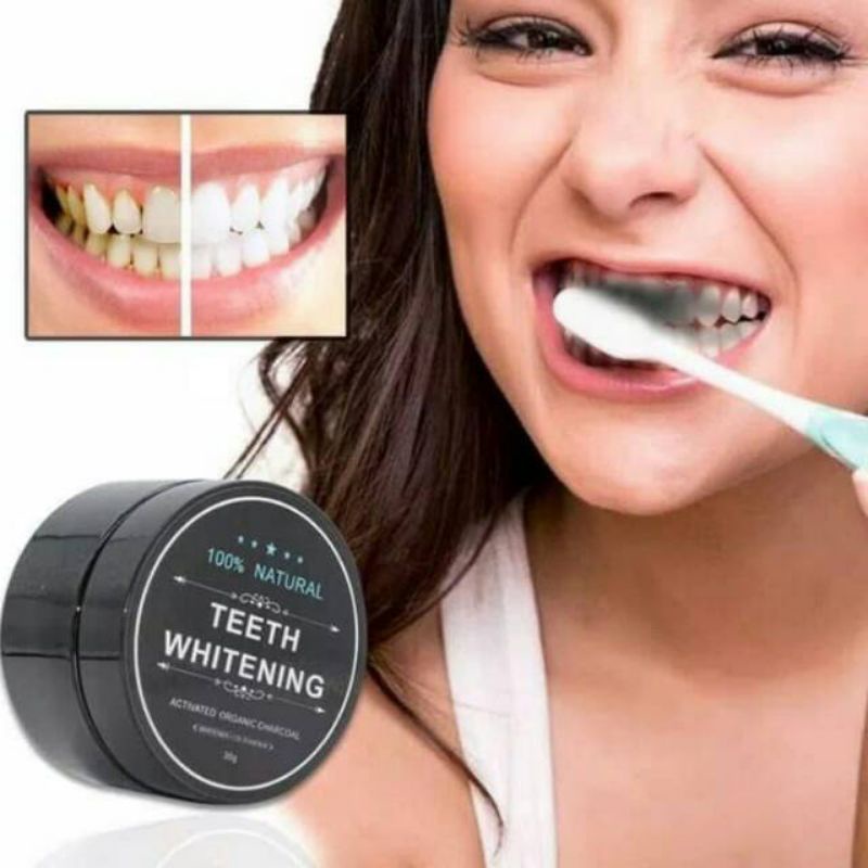 Teeth Whitening Charcoal powder pemutih gigi alami 30g