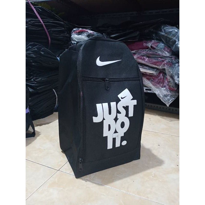 Tas Sepatu Murah Basket Voli Badminton Futsal Hitam Pria Wanita Jinjing