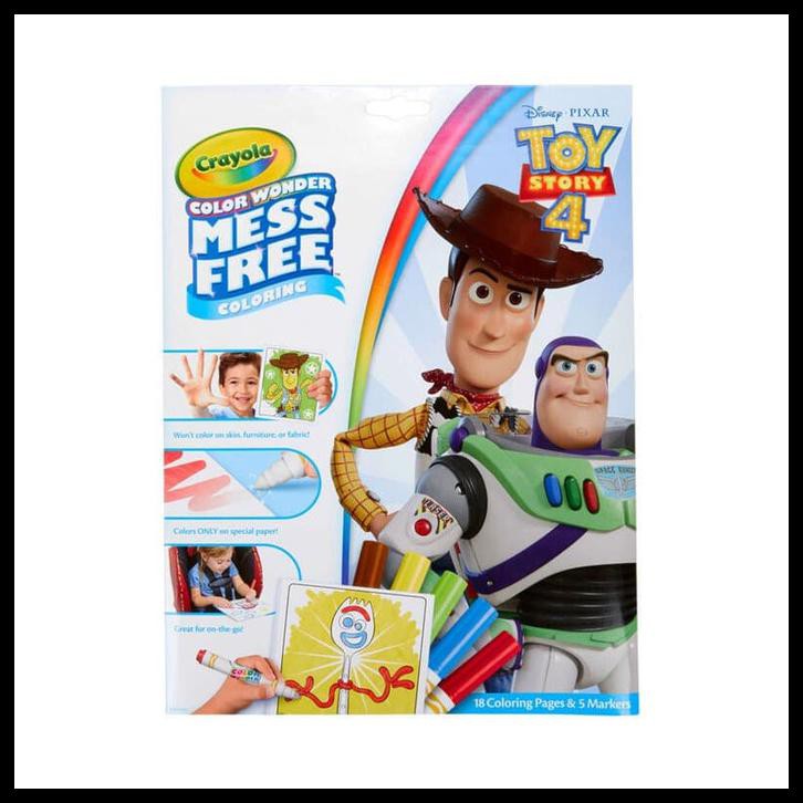 Jual Crayola Color Wonder Mess Free Toy Story 4 Coloring Pages Markers Shopee Indonesia