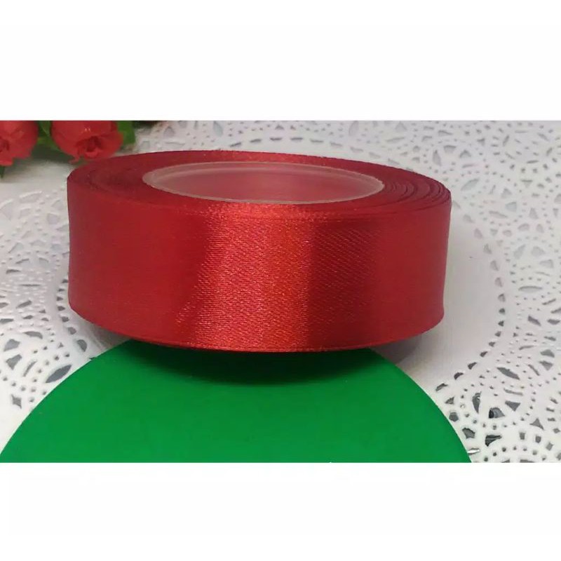 1roll Pita satin 2cm merah