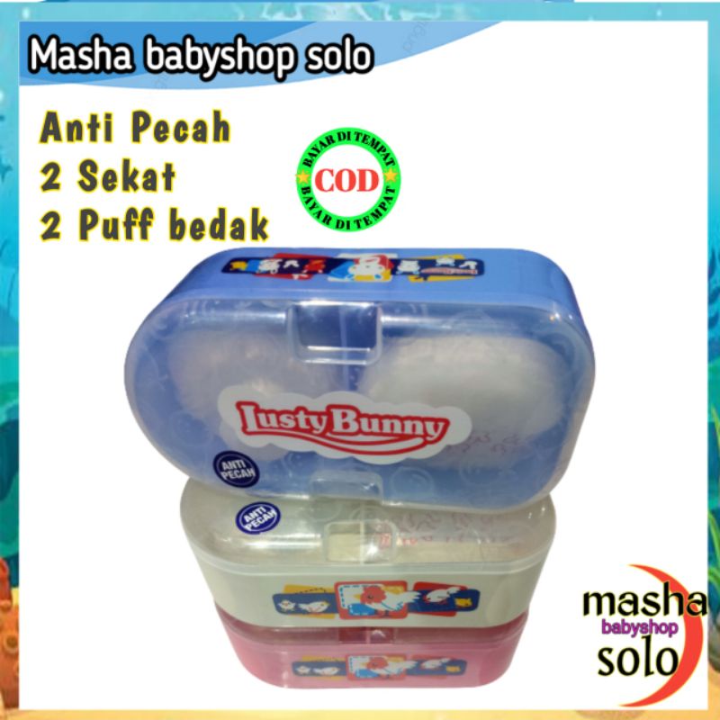 Tempat bedak bayi anti pecah , Tatakan bedak bayi 2 sekat