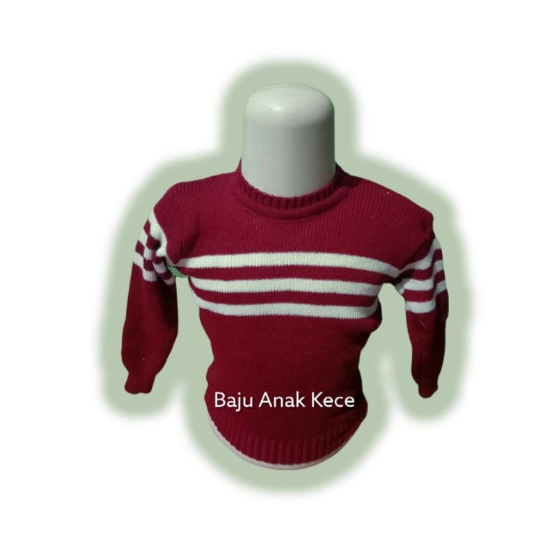 Sweater Rajut Anak Salur 3 Usia 1 2 3 Tahun Sweater Rajut Anak Masa Kini