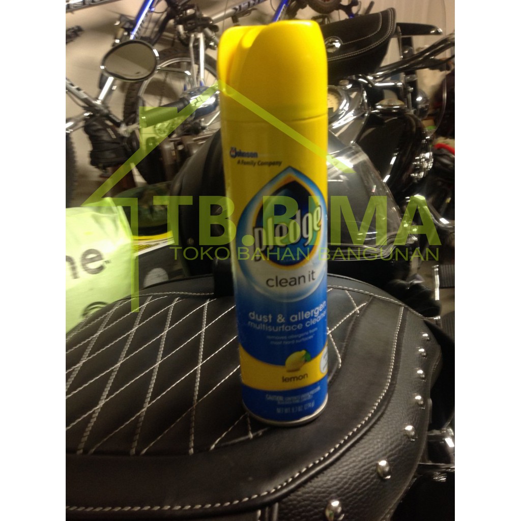 Pledge Aerosol Lemon 350gr Pengkilap Kendaraan Motor/Mobil