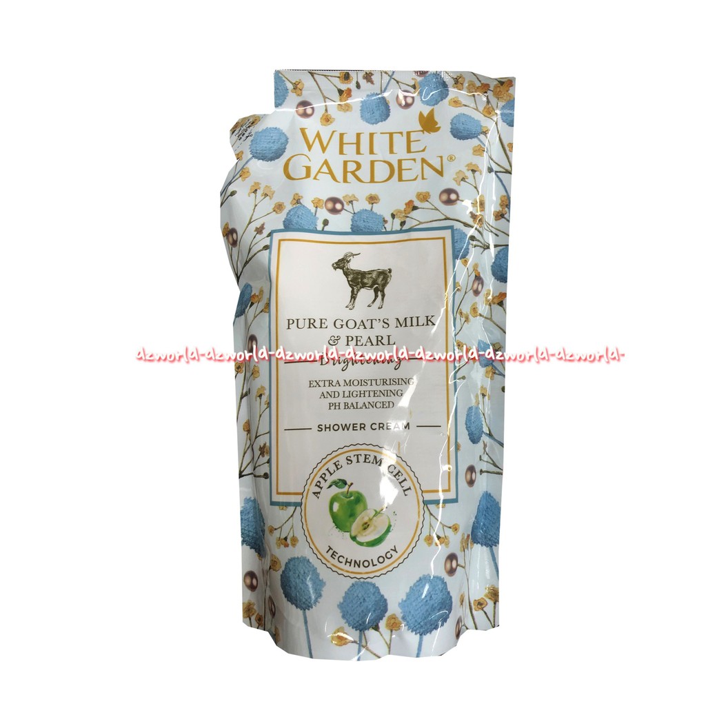 White Garden Pink Rose Goat Milk Apple Stem Cell 900ml Sabun Mandi Cair