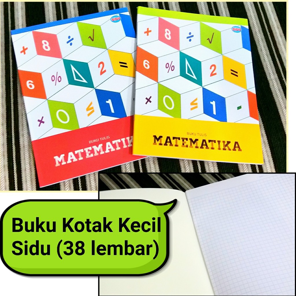 buku tulis kotak kecil 38 lembar sidu / yuvi / atau setaranya matematika