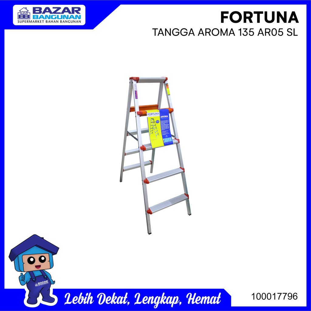 Fortuna - Tangga Lipat Ladder Aluminium Aroma Ar 05 Ar05 Multi Purpose