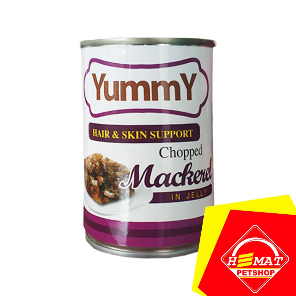 Makanan Kucing Yummy Kaleng 400 gram / Mackerel / Sardine / Tuna / Wet Food