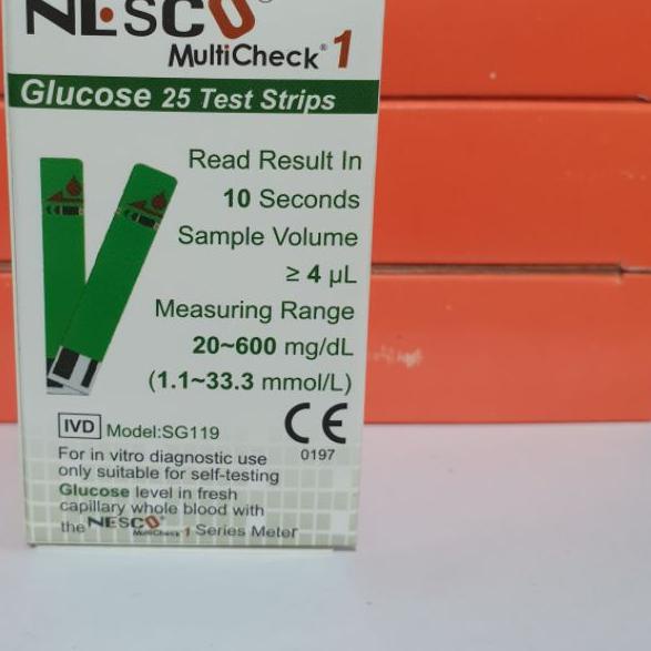 ➲ Strip Gula Darah Nesco Stik Gula Darah Nesco Strip Glukosa Nesco ⅎ