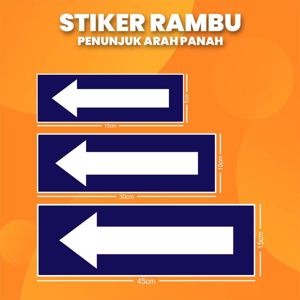 

Stiker K3 Rambu Penunjuk Arah Panah BIRU / Sticker HSE Directions (Print Tajam & Anti Air)