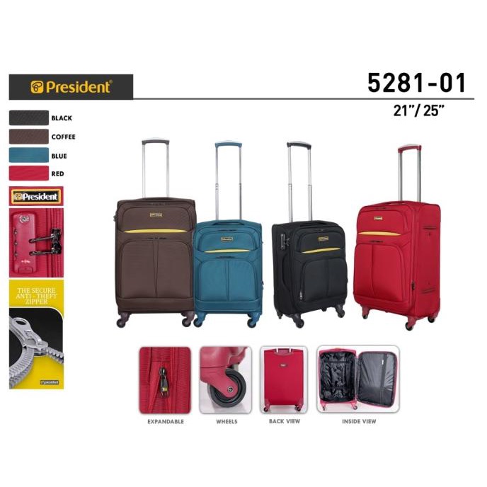 TRAVEL BAG Koper President Bahan Kain Kanvas (5285) ORI - 29"