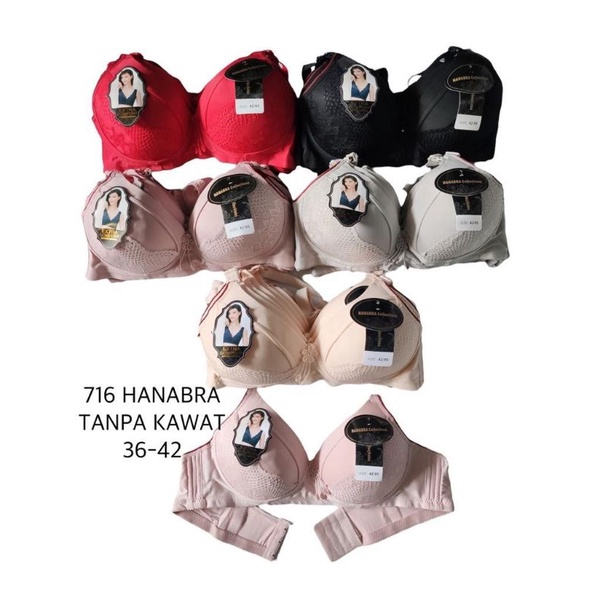Hanabra-Bra/Bh Tanpa kawat kancing 3 Hanabra fashion Art.716