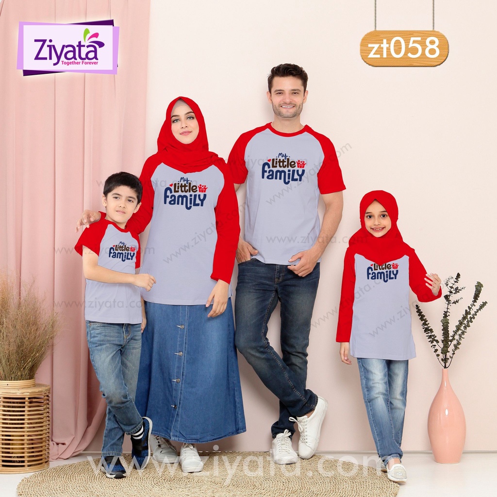 Kaos Ziyata BajuPria ZT058 KaosKeluarga KaosZiyata Family Muslim KaosCouple KaosAnak Sarimbit