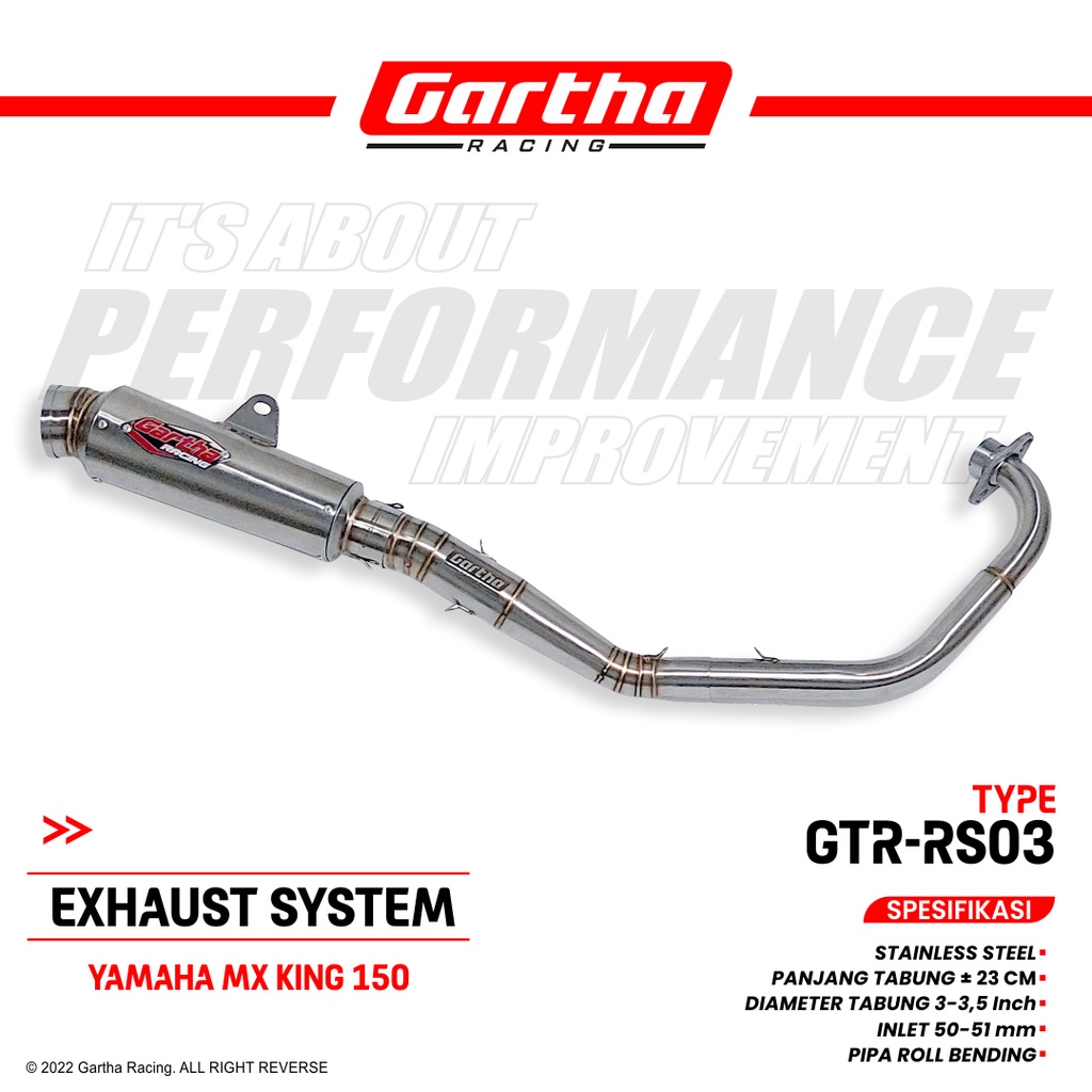 KNALPOT MX KING FOOTSTEP STANDAR | ORIGINAL GARTHA RACING