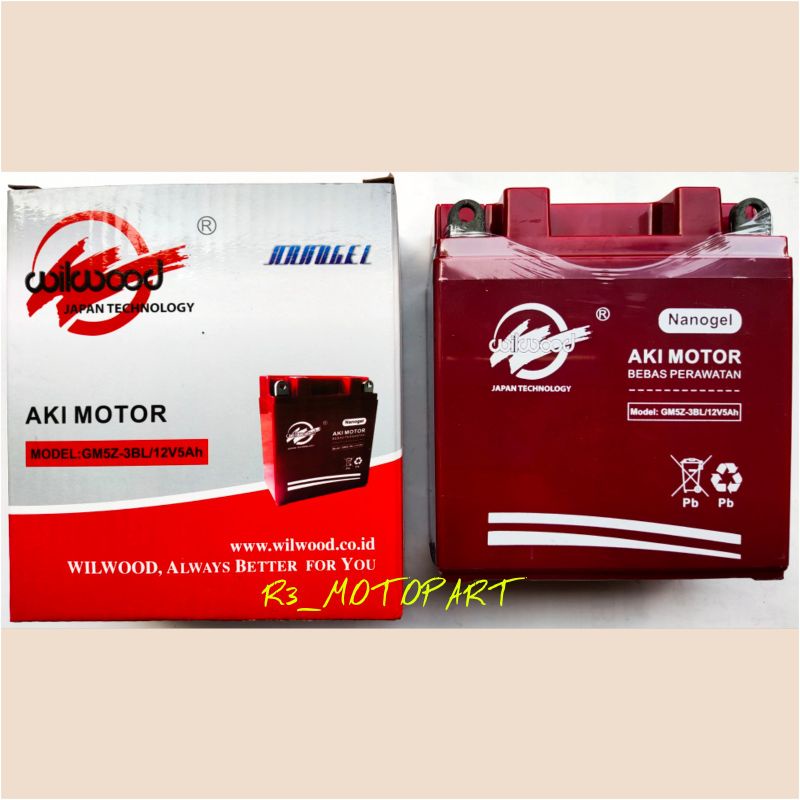 Aki Kering Gel 12V-5AH Alfa/Force1/FIZ/F1Z R/FIZR/F1ZR/Sigma/Vega/R/New/ZR/Jupiter Z/Burhan/MX Old/M