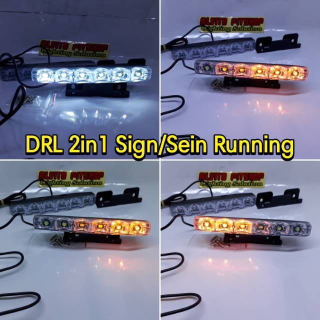 Lampu Led DRL 2in1 Senja dan Sein Running - DRL Mobil