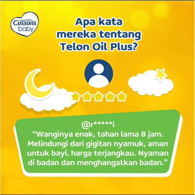 Cussons Baby TELON OIL PLUS 60ml +12ml 8 hours Protection | Minyak Telon Cussons | Minyak Telon Bayi