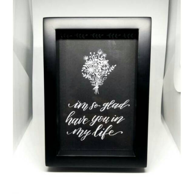 

Hand lettering kado size 15x20 (frame 2D, full black) Mituplettering By Mitup