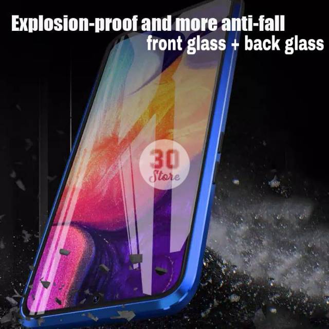 DOUBLE GLASS CASE VIVO Y20 Y20S Y30 Y30i Y50 Y12S Y11 Y12 Y15 Y17 PREMIUM AUTOMATIC MAGNETIC GLASS