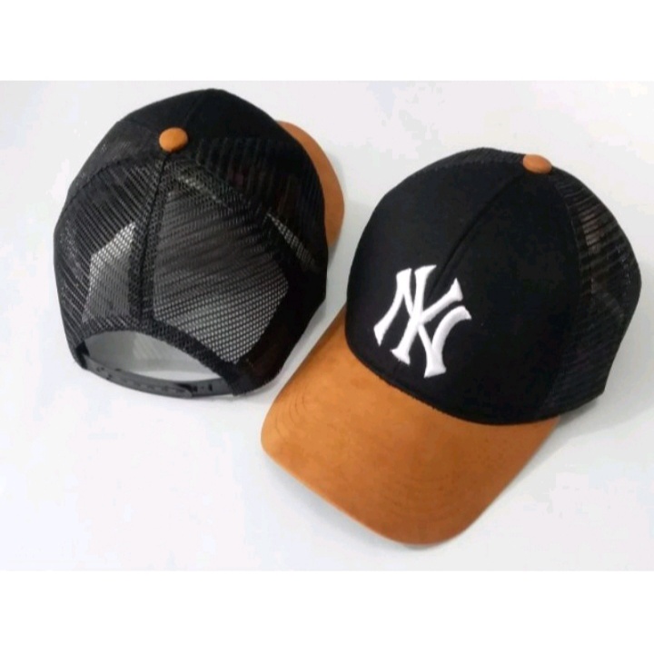 Topi BaseBall Distro NY/New York JARING Pria dan Wanita Masa Kini Trendy