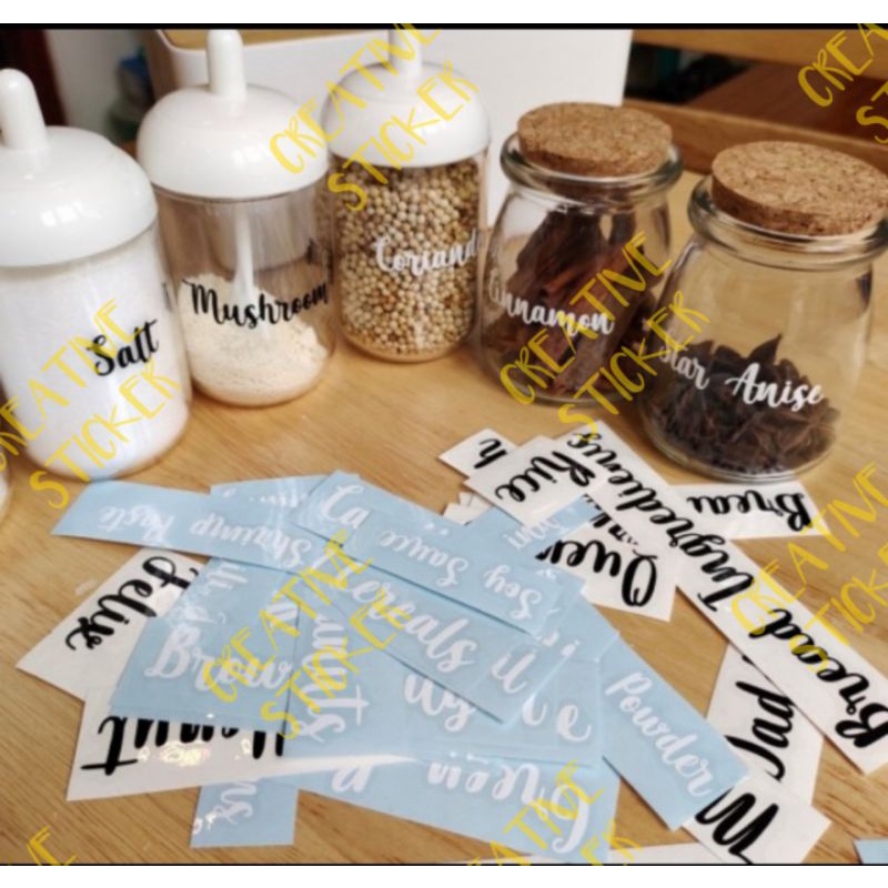 

Sticker untuk label nama bumbu cocok untuk wadah atau toples besar