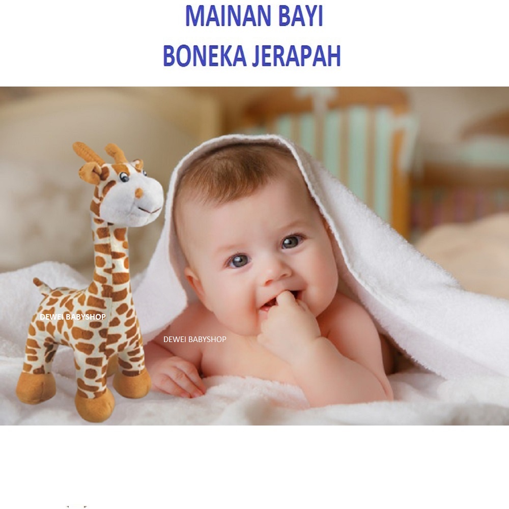 Boneka Mainan Jerapah Anak Bayi ( Baby Giraffe Doll Toy Toys/Kado Lahiran/Hadiah Melahirkan/Bingkisan Ultah Ulang Tahun/Birthday/Newborn/New Born Gift )