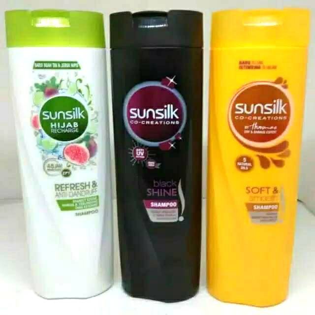 Sunsilk Shampo 340 ml Black Shine / Soft & Smooth / Hijab