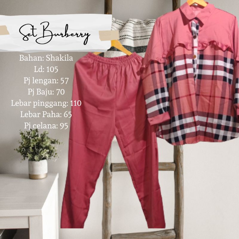 Set Burberry, Setelan Celana Wanita Burberry Murah