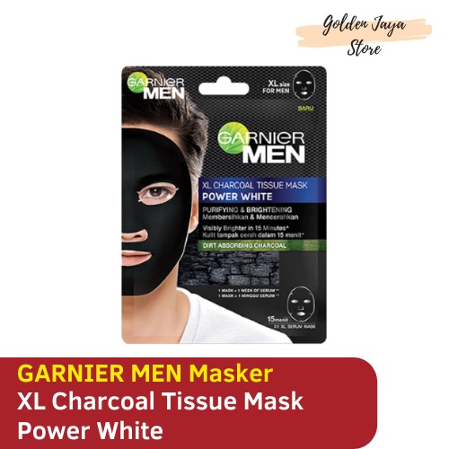 GARNIER Men Power White Sheet Mask Masker Wajah Pria
