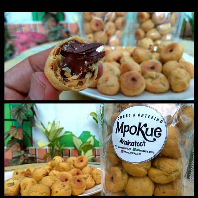 

Soes kering coklat lumer ,lelehan coklatnya, bikin mood kamu balikk lagi. free ongkir