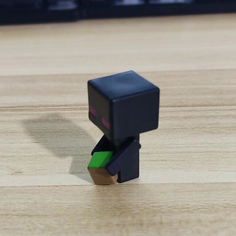 Mainan Action Figure Mini Enderman Minecraft Bahan vinyl Untuk Anak