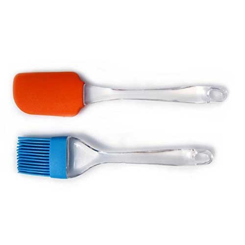 Kuas Dan SPATULA Silicone Set / Kuas Kue Silikon / Spatula Silikon Set