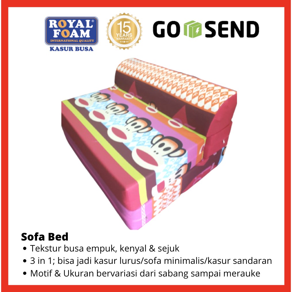 Sofa Bed Sofabed Busa Royal Foam Inoac Yukata Garansi 10 Thn D23 Kursi Tamu Minimalis Tebal 15 20 cm