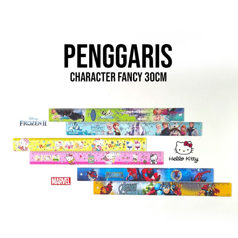 Penggaris Besi 30cm Fancy