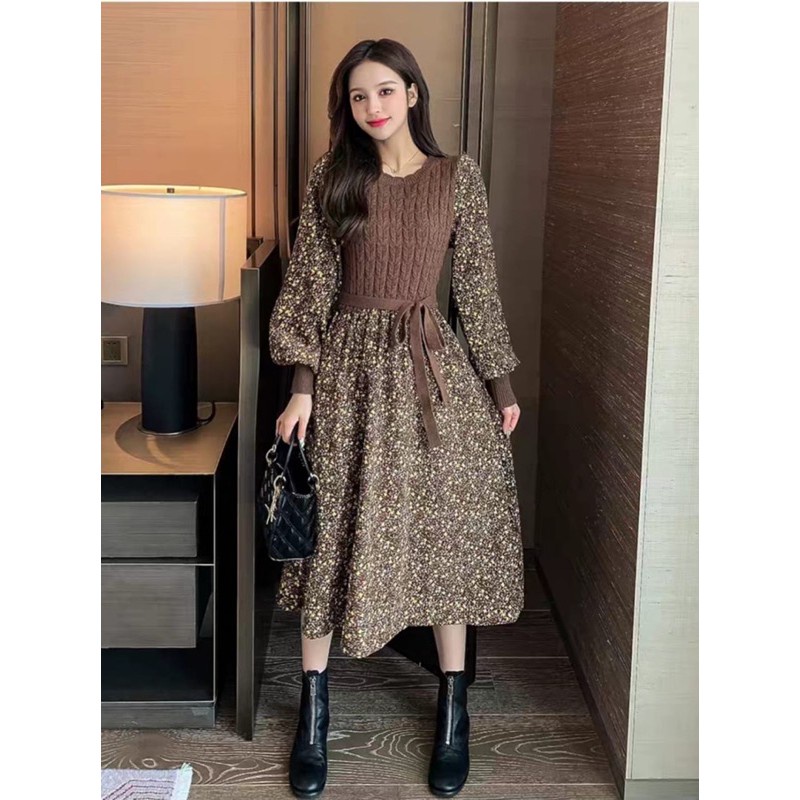 phylicia dress dres midi pakaian baju longdress import selutut motif ld 80-130 pesta party wanita pe