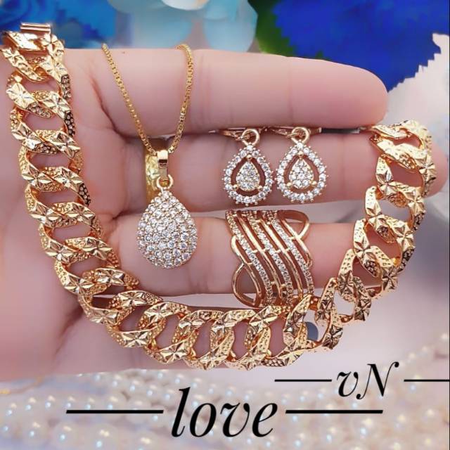 Xuping set perhiasan lapis emas 24k 2805