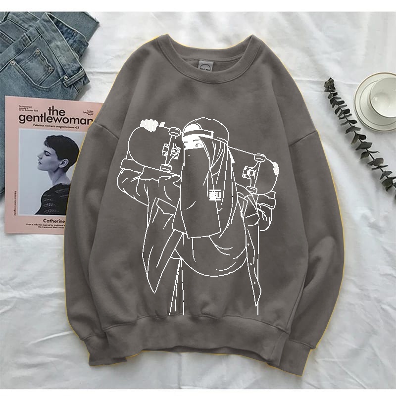 Sweater wanita Anime Style Crewneck wanita M-XXL