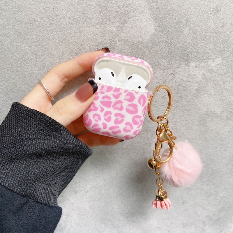 Pink Leopard Softcase for Airpods 1/2 Pro 3 Case Airpods Lucu