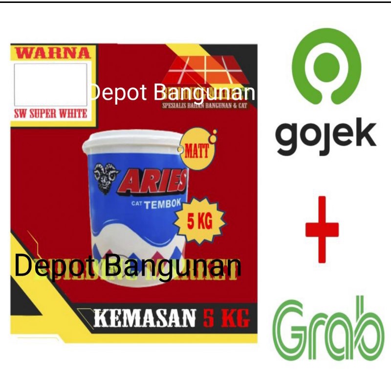 Cat Tembok Interior  Aries Super White 5 KG