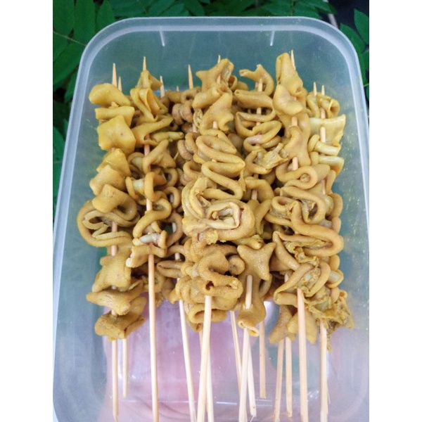 

Sate Usus ungkep siap goreng