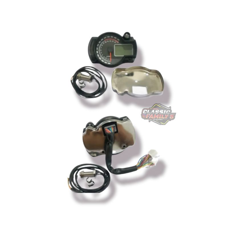 SPEEDOMETER KOSO RX2N SET PANGKON SPEEDOMETER CROM SPIDO DIGITAL KOSO MURAH