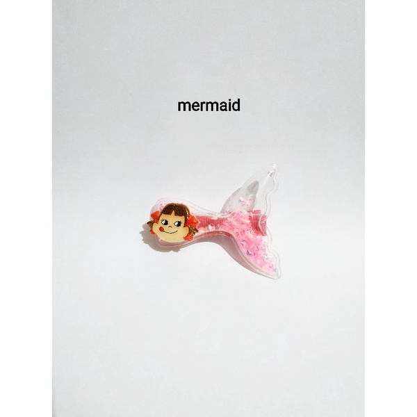 JLS07 Jepit Slip Korea Transparant Tsumtsum Mermaid 1pc