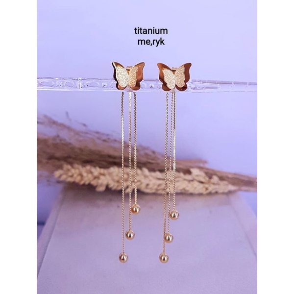 Anting titanium premium,tidak luntur,