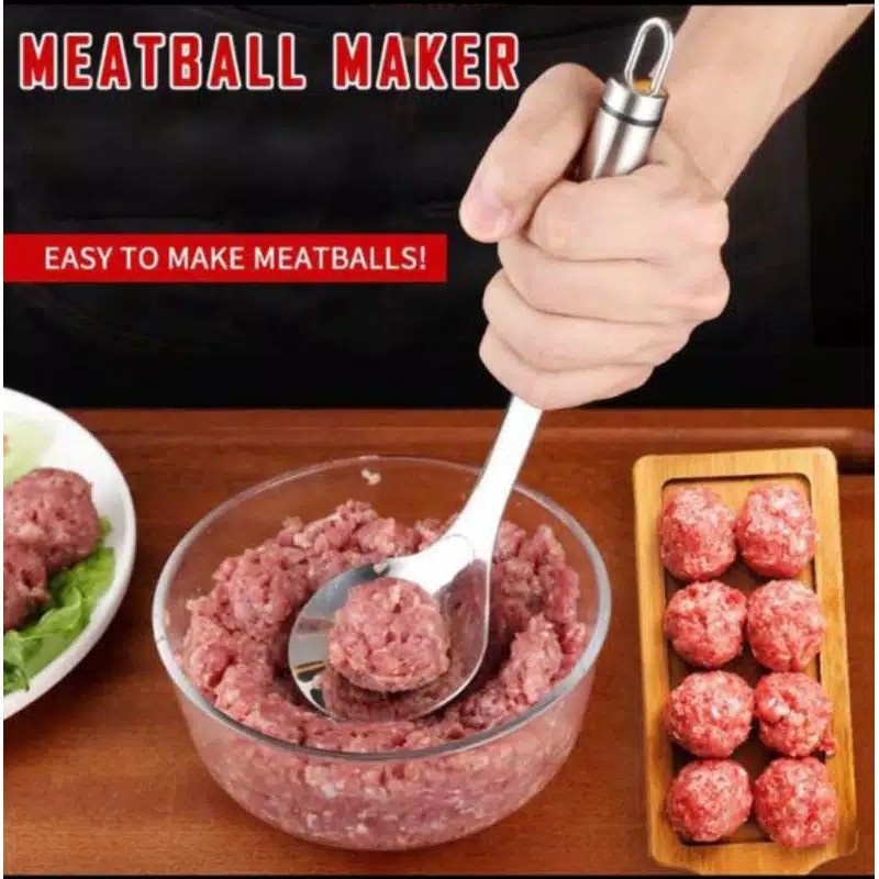 Sendok Cetak Bakso Bahan Stainless Steel / Alat Cetak Bakso Meatball