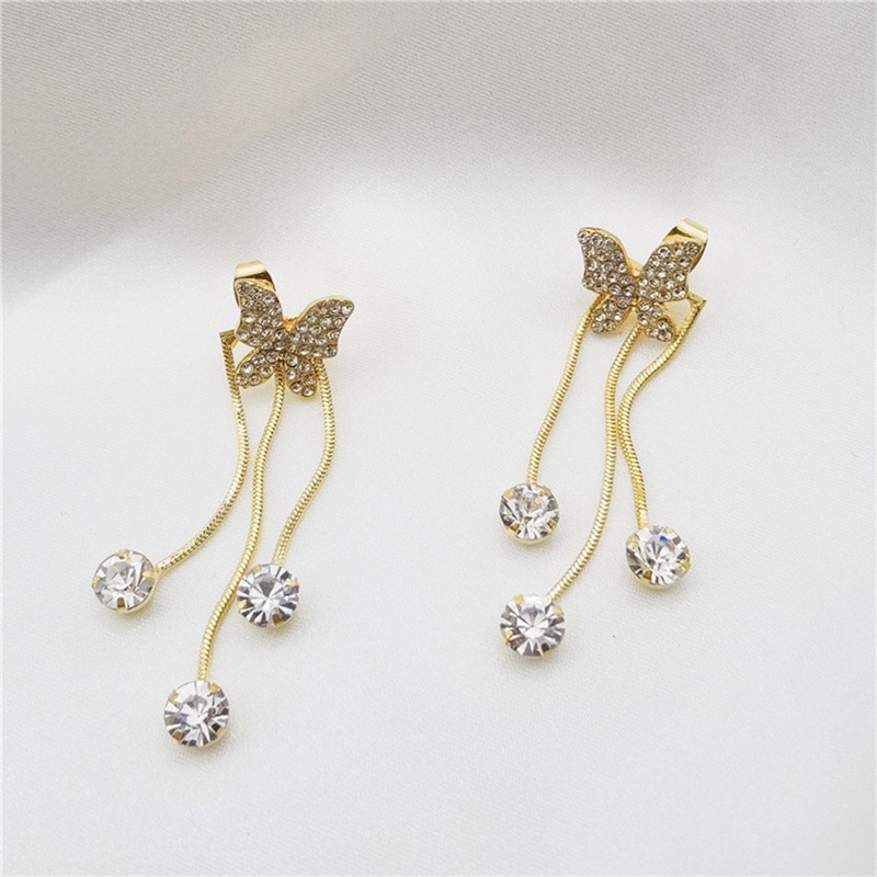 Anting Rumbai Panjang Desain Kupu-Kupu Untuk Wanita Butterfly