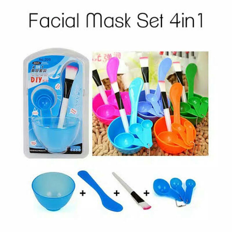 MANGKOK MASKER Wajah Mangkok Set Mask Bowl Mangkuk Set Facial Mask Set Masker Kosmetik Alat Masker